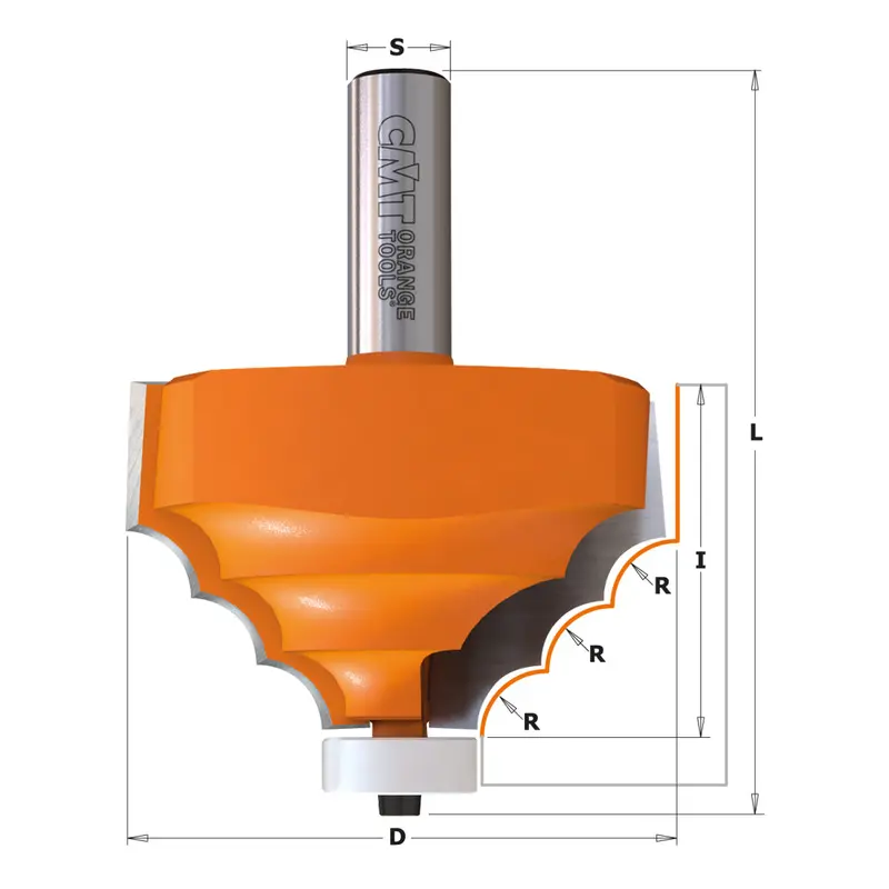 Cmt Decorative Edge Profile Router Bit With Carbide Tips And Guide Bearing 1