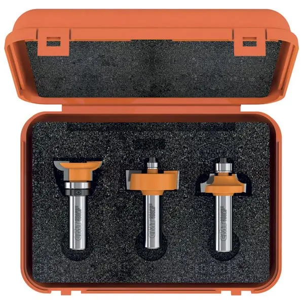 Cmt Divided Light Door Router Bit Set – 3-Piece Carbide-Tipped Design 1