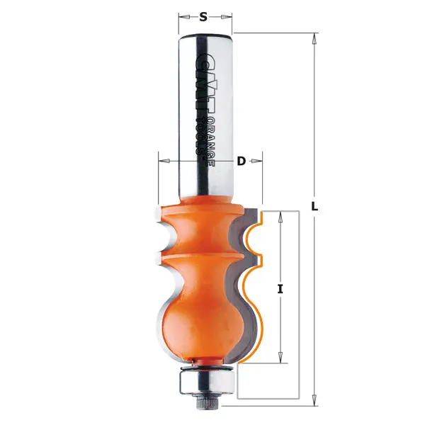 Cmt Dual-Flute Decorative Molding Router Bits – Carbide Tipped 1