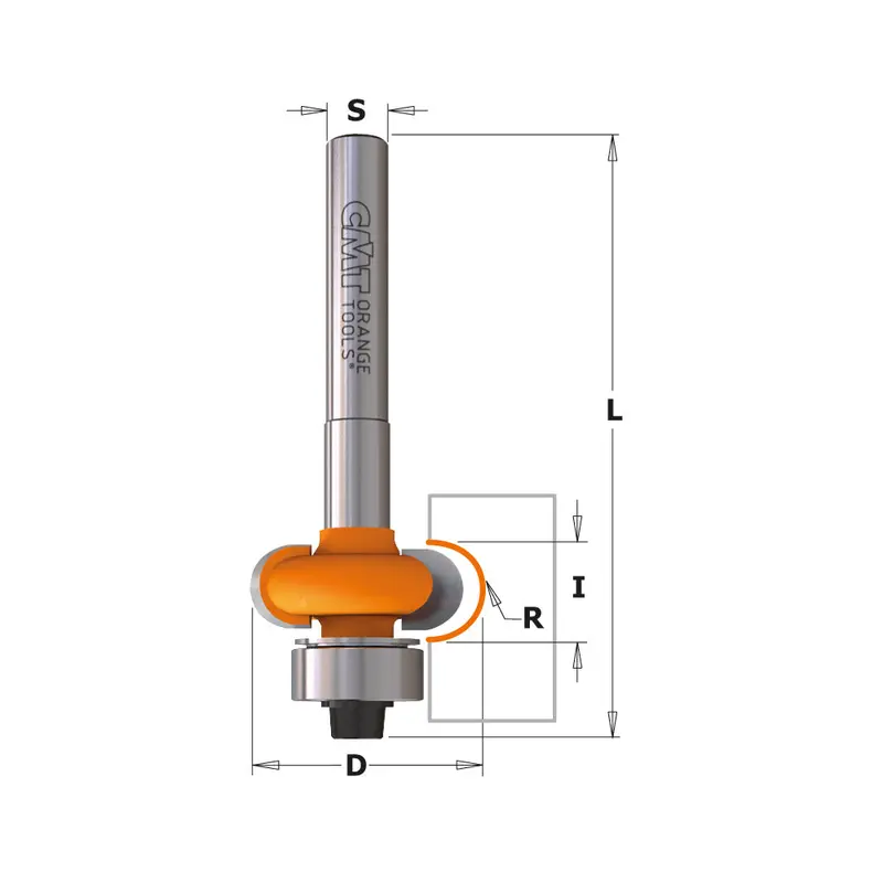 Cmt Edge-Fluting Router Bits With Carbide Tips And Guide Bearing 1
