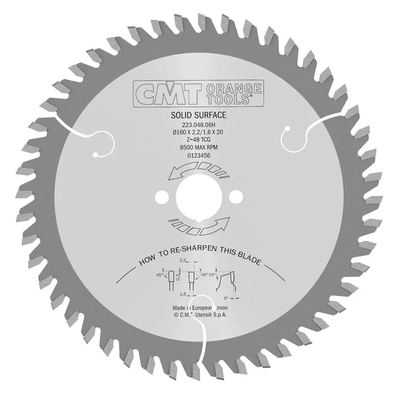 Cmt Fine Finish Track Saw Blade (Festool-Compatible) – 160Mm, 48T Tcg, 20Mm Arbor, 4° Hook 1