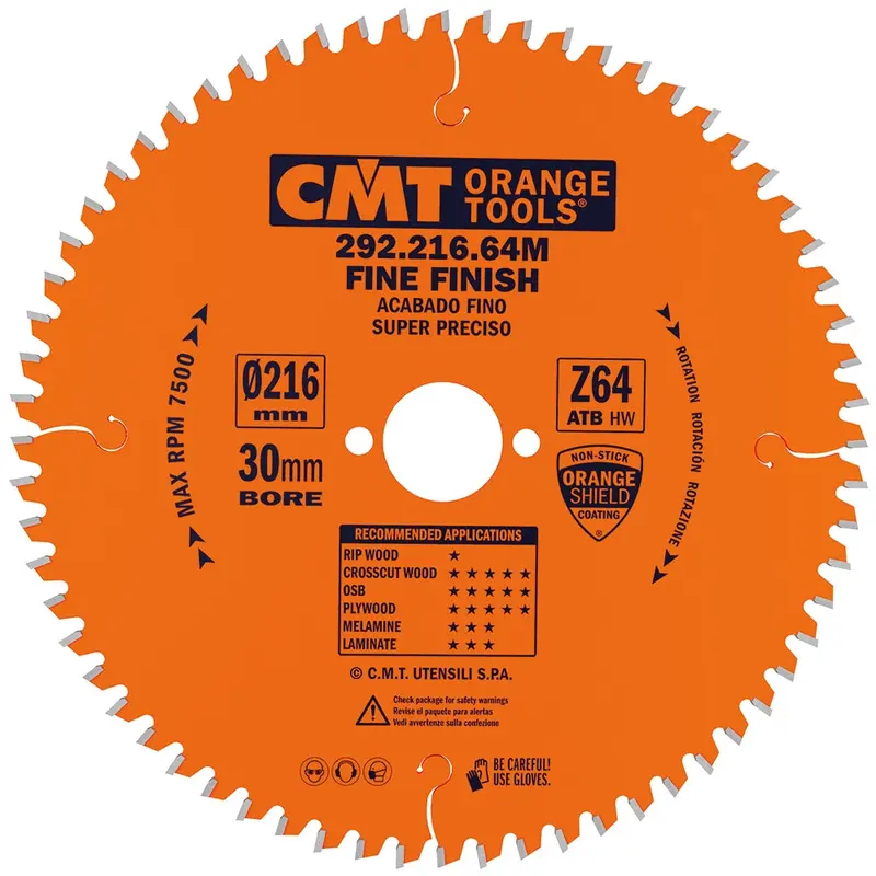 Cmt Finishing Crosscut Blade For Festool – 260Mm, 60-Tooth Low-Hook Atb, -5° Hook Angle, 30Mm Arbor 1