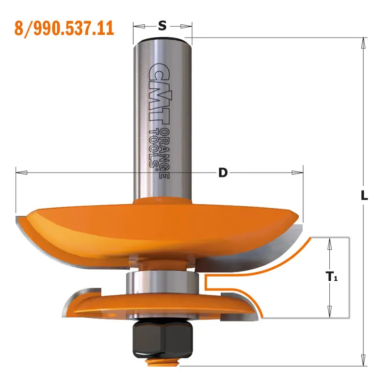 Cmt Horizontal Raised Panel Router Bit With Back Cutter – Carbide Tipped 1