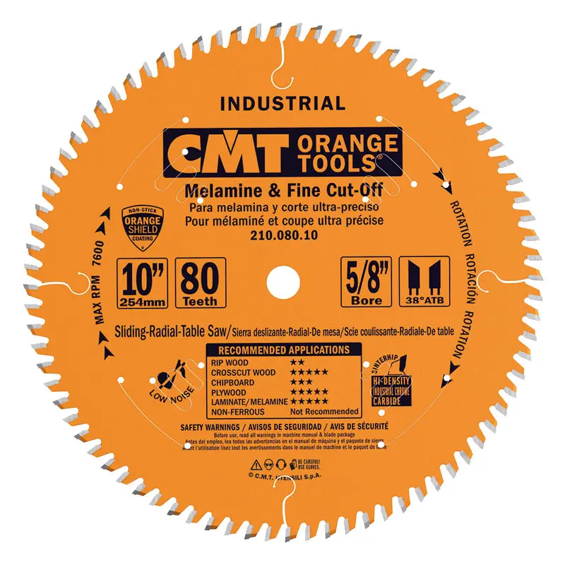 Cmt Industrial Ptfe-Coated Crosscut Saw Blade – 10-Inch, 80-Tooth Hiatb For Ultra-Smooth Cuts 1