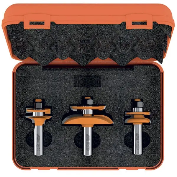 Cmt Junior Raised Panel Router Bit Set – 3-Piece With Backcutters 1