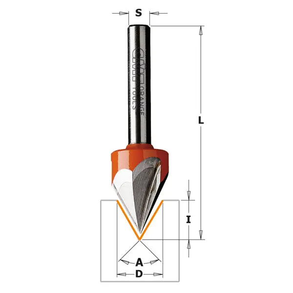 Cmt Laser-Point Alignment Router Bits – Carbide Tipped 1