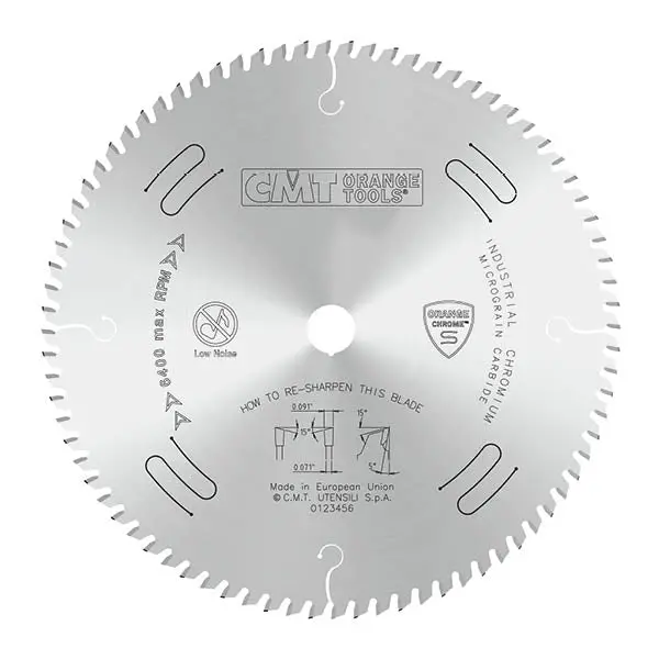 Cmt Orange Chrome 10" Thin-Kerf Crosscut Blade – 80T Atb, 0.118" Kerf 1