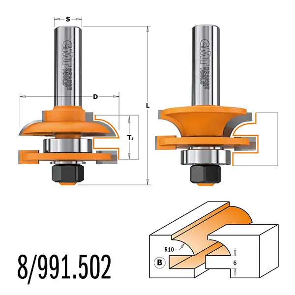 Cmt Premium Rail-And-Stile Door Router Bit Set – Carbide-Tipped Pairing 1