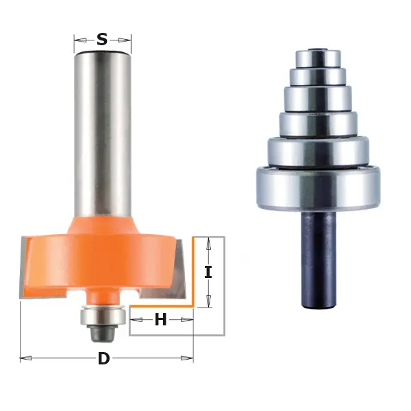 Cmt Rabbeting Router Bit Set — 6 Bearings Included (Dce) 1
