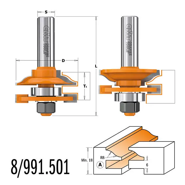 Cmt Rail-And-Stile Door Router Bit Set – Complete Carbide-Tipped Collection 1