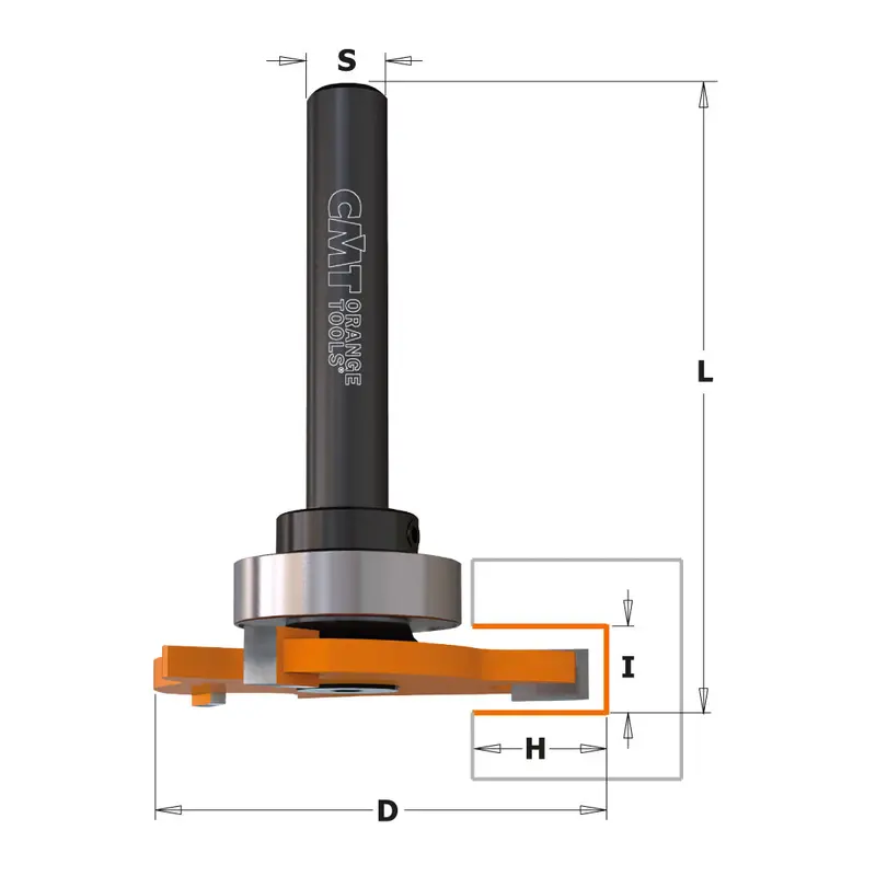 Cmt Slot Cutter Router Bit With Integrated Guide Bearing 1