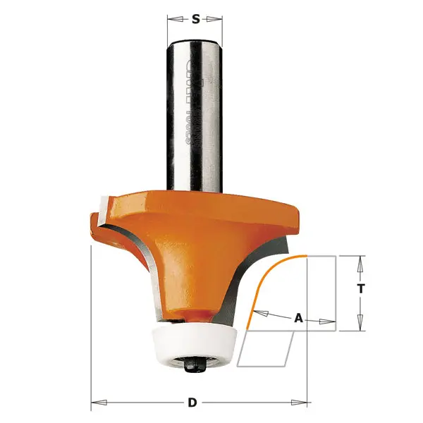 Cmt Solid Surface Bowl Rounding-Over Router Bits — Carbide-Tipped 1