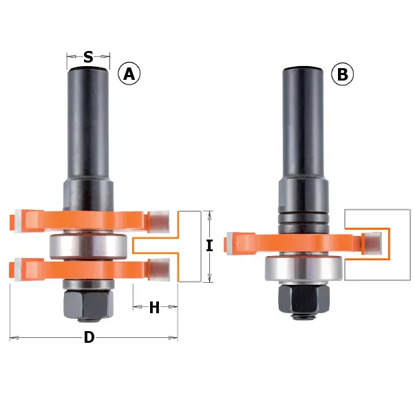 Cmt Standard Tongue-And-Groove Router Bit Set – Carbide Tipped 1