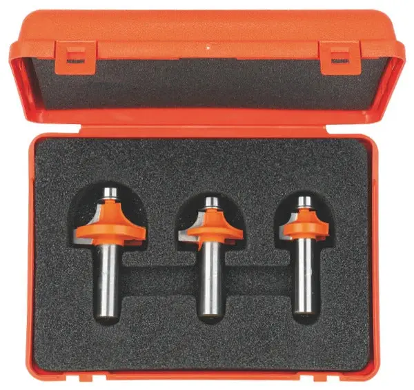 Cmt Three-Piece Roundover Router Bit Set – Carbide Tipped 1
