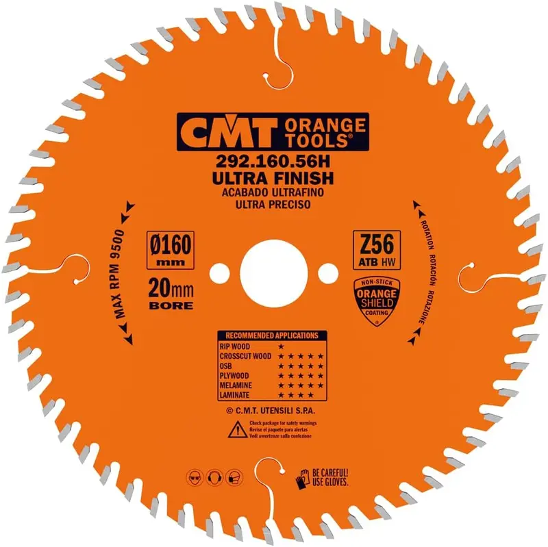Cmt Ultra Fine Finish Track Saw Blade – 160Mm, 56-Tooth Atb, 15° Hook, Optimized For Festool Systems 1