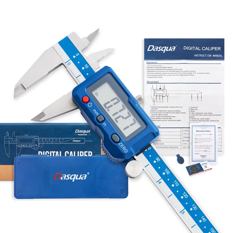 Dasqua 0–150Mm (0–6") Digital Caliper With Metric/Imperial Display 1