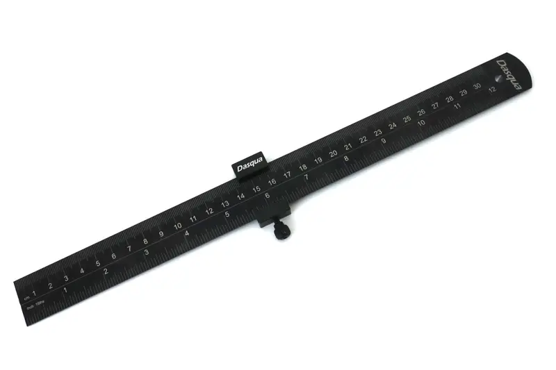 Dasqua 12" Triple-Function Tool: Stainless Steel Ruler, Scriber, And Depth Stop 1