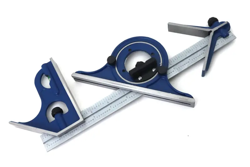 Dasqua 4-Piece 12-Inch Combination Square Kit: Square, Center Finder, Protractor & More (Model 1012-2020) 1
