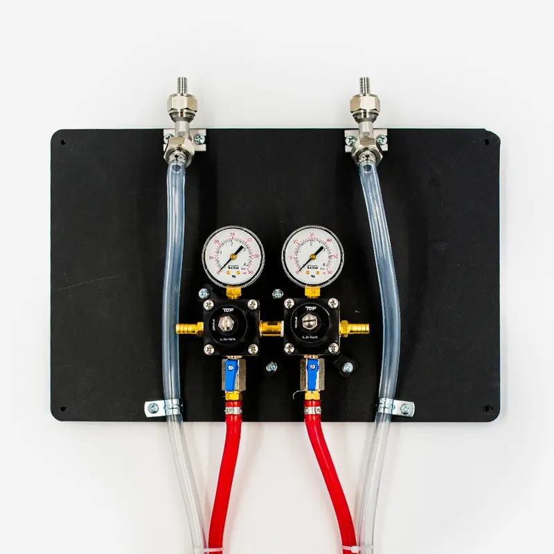 Dual-Product Wall-Mount Bracket Panel For Beverage Dispensing 1