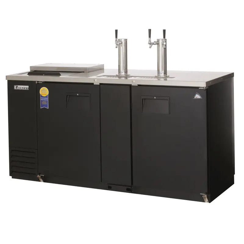 Everest 68" Triple-Tap Black Commercial Kegerator 1