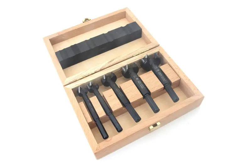 Famag Bormax 3.0 Carbide Forstner Bit Set – 5-Piece Imperial (5/8"–1-3/8") For Traditional Workshop Use 1