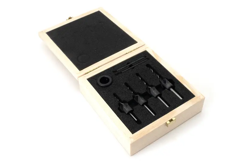 Famag Brad Point Drill & Countersink Kit – Adjustable Depth Stop For Wood, Composites, And Panel Materials 1