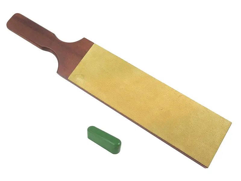 French Dual-Sided Leather Strop: 3" × 10" With 1.2 Oz Chromium Oxide Compound (0.5 Micron) 1