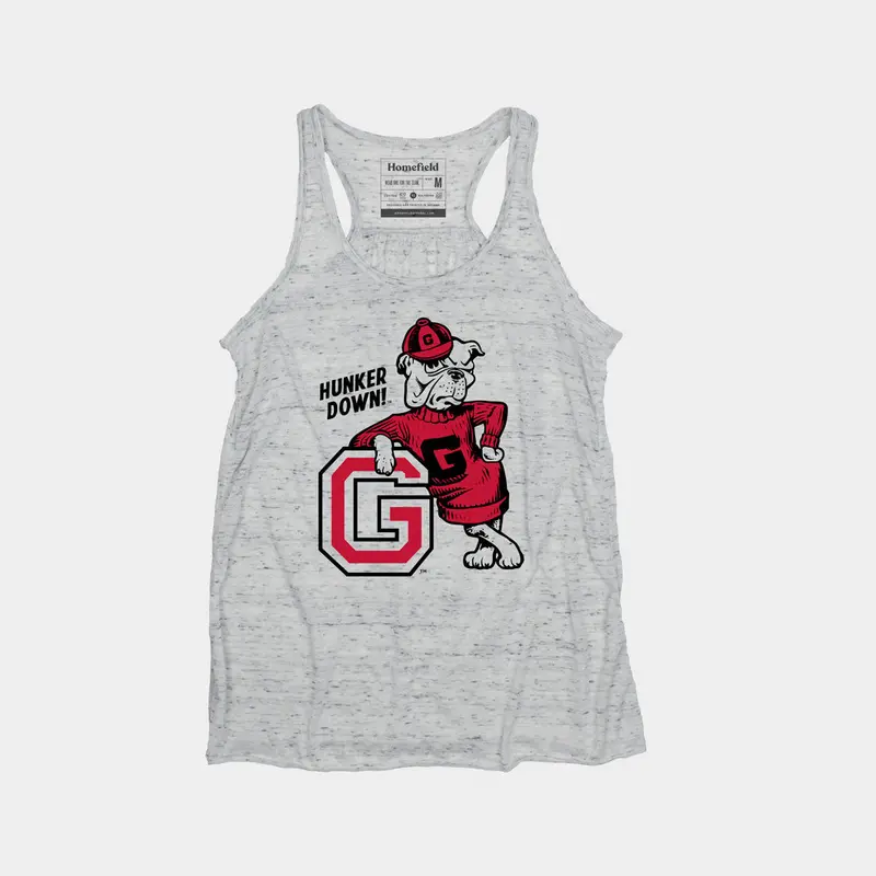 Georgia Bulldogs 'Hunker Down' Women'S Retro Tank 1