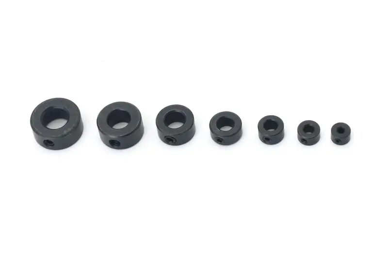 Hardened Steel Drill Bit Depth Stop Collars — Black Oxide Finish, Adjustable From 1/8" To 1/2" 8