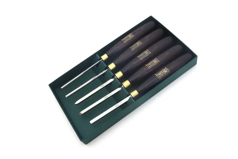 Henry Taylor Hamlet M2 Hss 5-Piece Miniature Woodturning Tool Kit 1