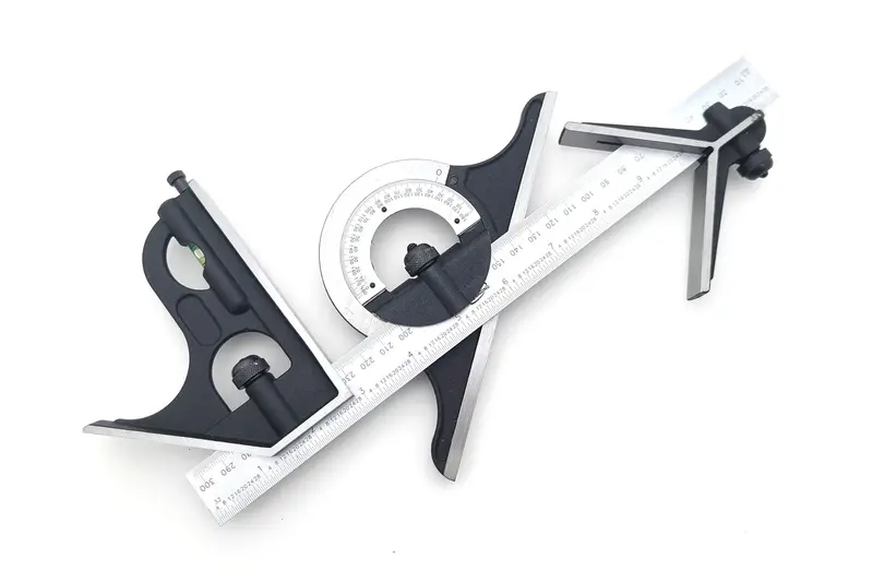 Igaging 12" 4-Head Combination Square — Includes Center And Protractor Heads With Dual Metric/Imperial Scales 1