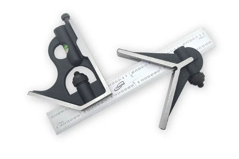 Igaging 6-Inch Combination Square With Center Finder – Fine 4R Graduations (1/8" To 1/64") 1