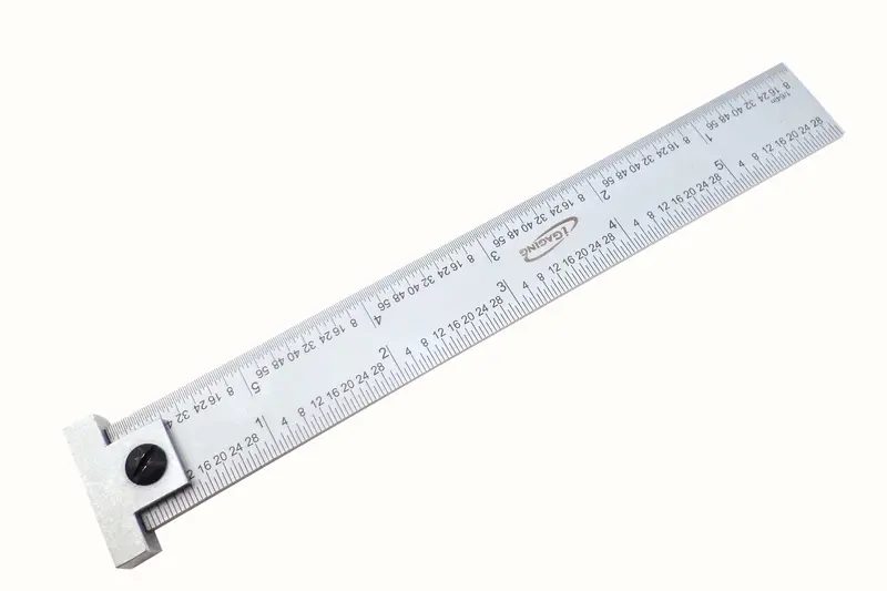 Igaging Hook Rule – Multi-Graduated Measuring Rule With 1/8", 1/16", 1/32", And 1/64" Scales 1