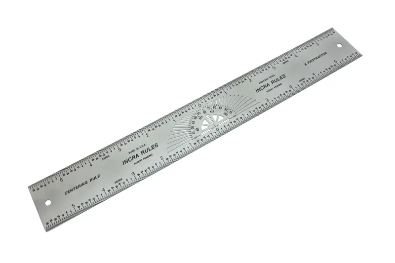 Incra 12" Imperial Stainless Steel Centering Rule For Symmetrical Layout Work 1
