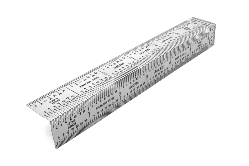 Incra Imperial Stainless Steel Corner Bend Rule – Right-Angle Layout Aid In 6", 12", And 18" Sizes 1