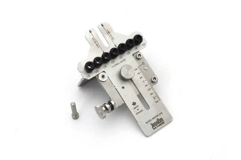 Jessem Triple-Sized Stainless Steel Doweling Jig Set (1/4", 3/8", 1/2") 1