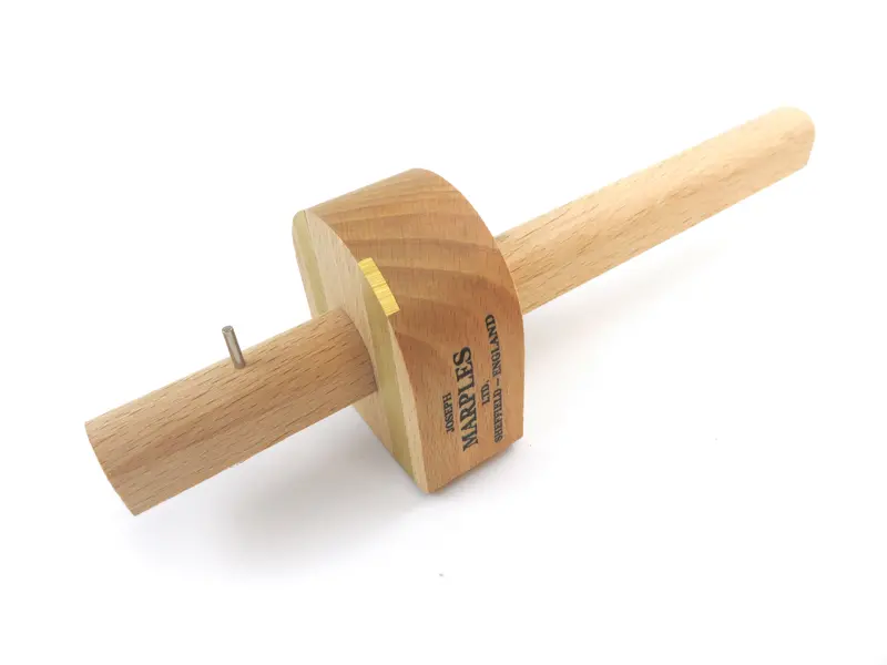 Joseph Marples Pin Marking Gauge – Beechwood Half-Round Head, Brass Strips 1