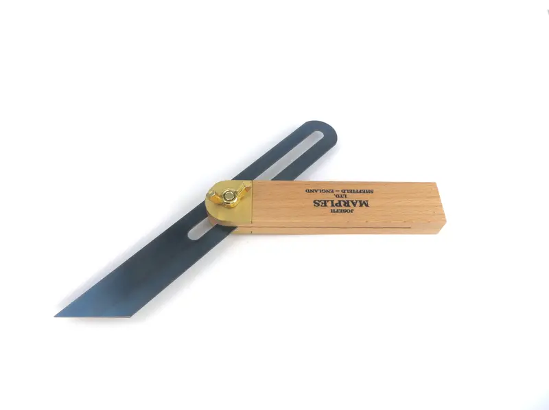 Joseph Marples Sliding Bevel Gauge – Beechwood Handle, Wing Nut Lock 1