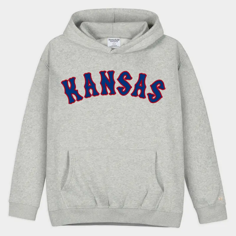 Kansas Jayhawks 1980S-Style Applique Hoodie 1