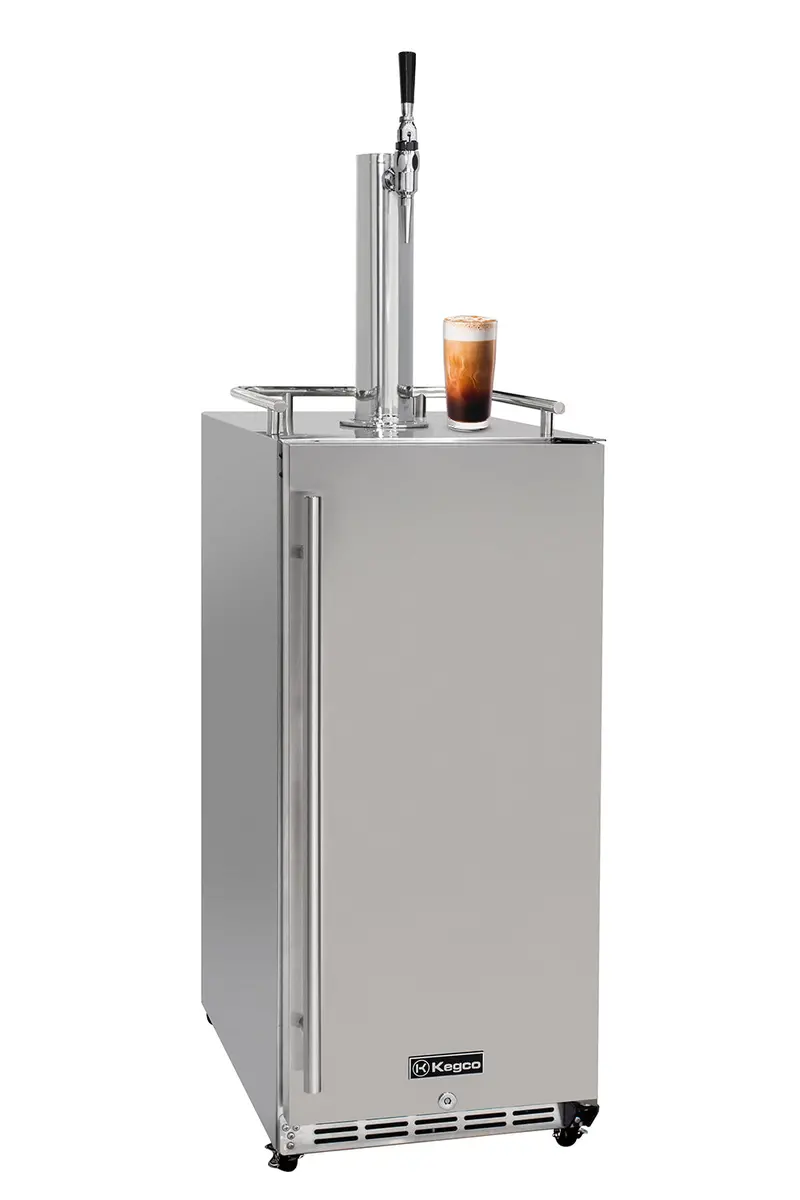 Kegco 15" Outdoor Cold Brew Kegerator – Stainless Steel Built-In Commercial Dispenser 1