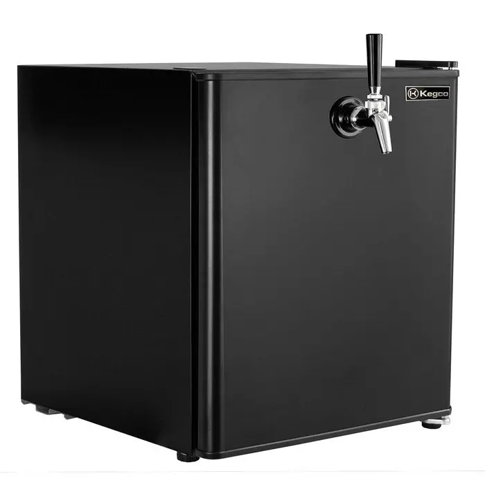 Kegco 17" Compact Single-Tap Carbonated Water Kegerator — Black Commercial/Residential Mini Unit 1