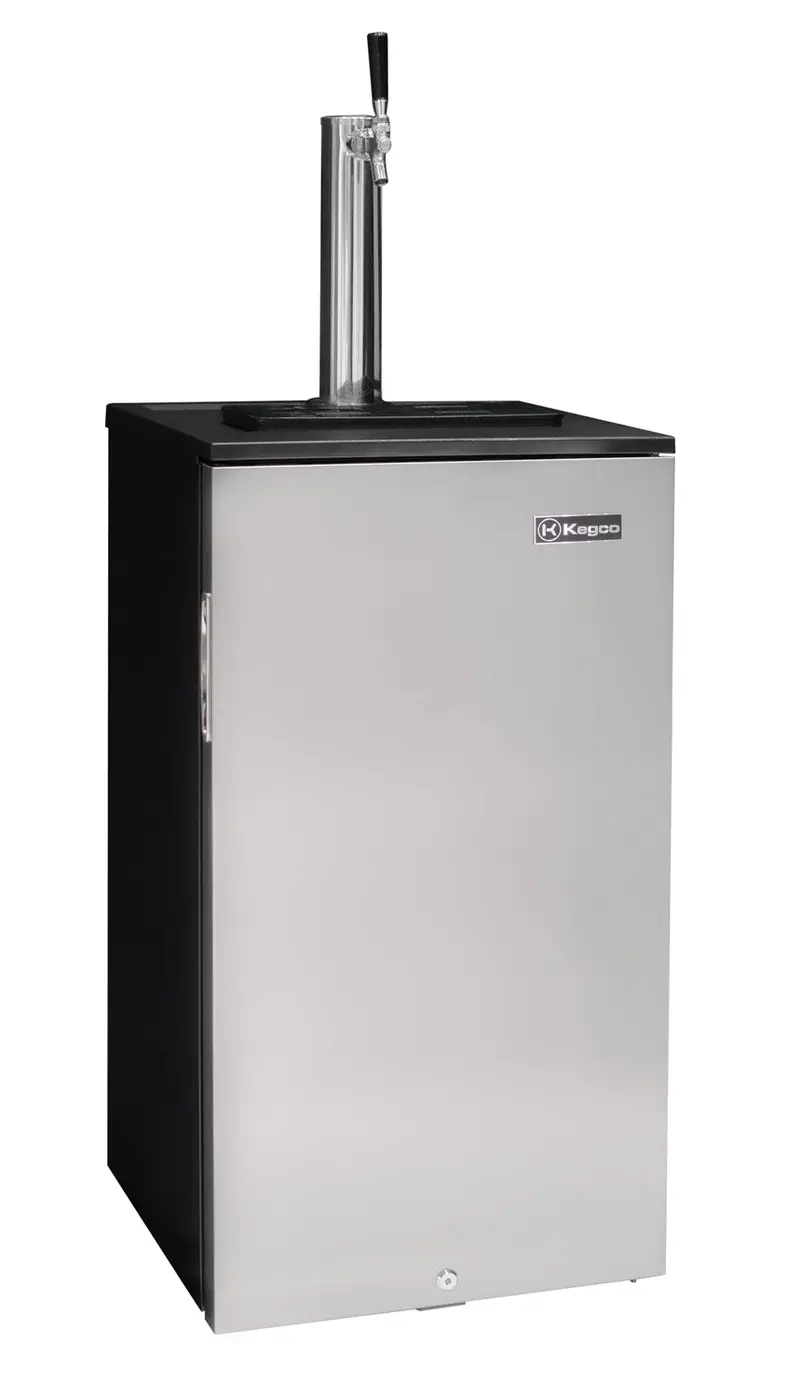 Kegco 18" Single-Tap Stainless Steel Compact Kegerator 1