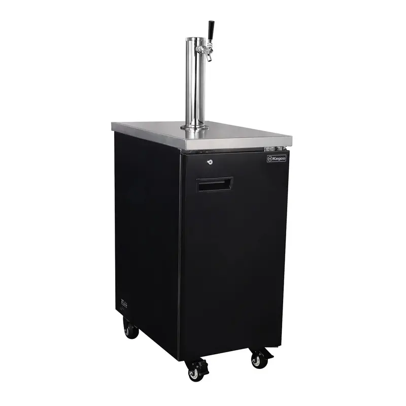 Kegco 18" Slim Single-Tap Black Commercial Kegerator 1