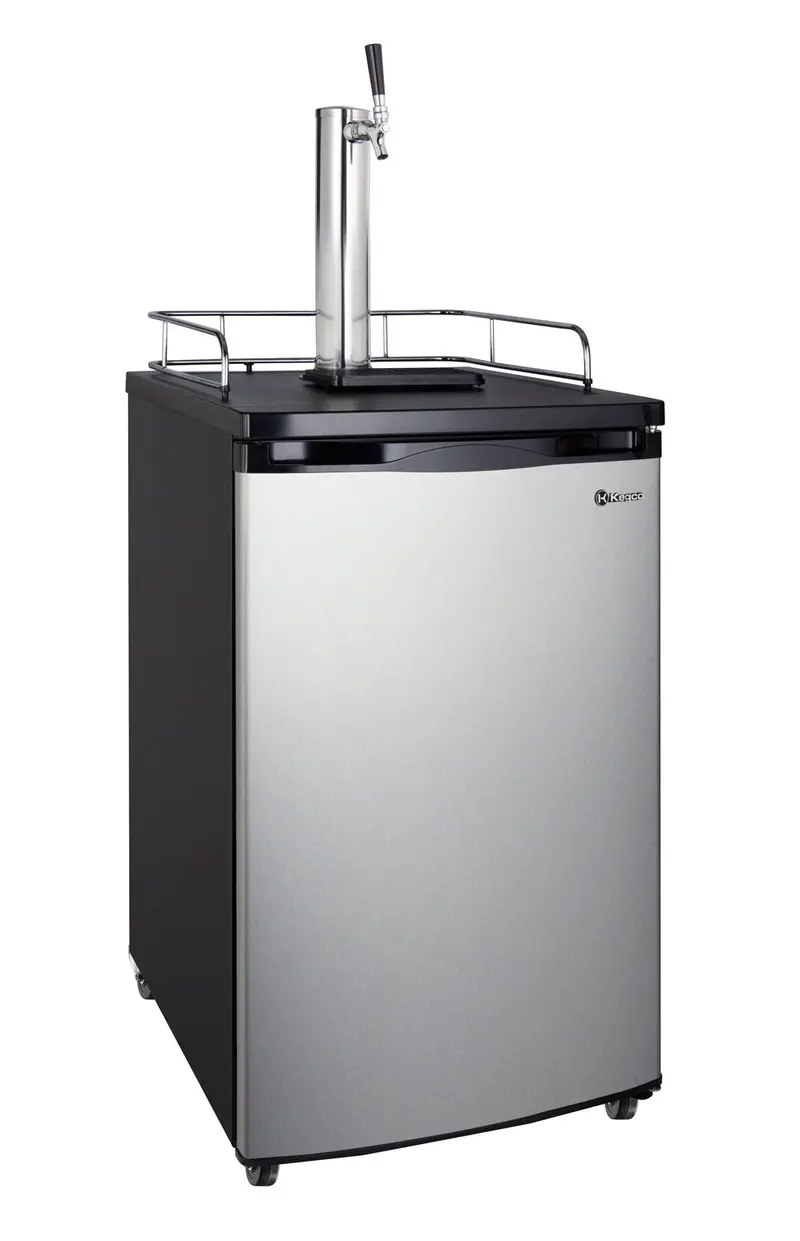 Kegco 20-Inch Homebrew Carbonated Water Kegerator – Stainless Steel Single-Tap 1