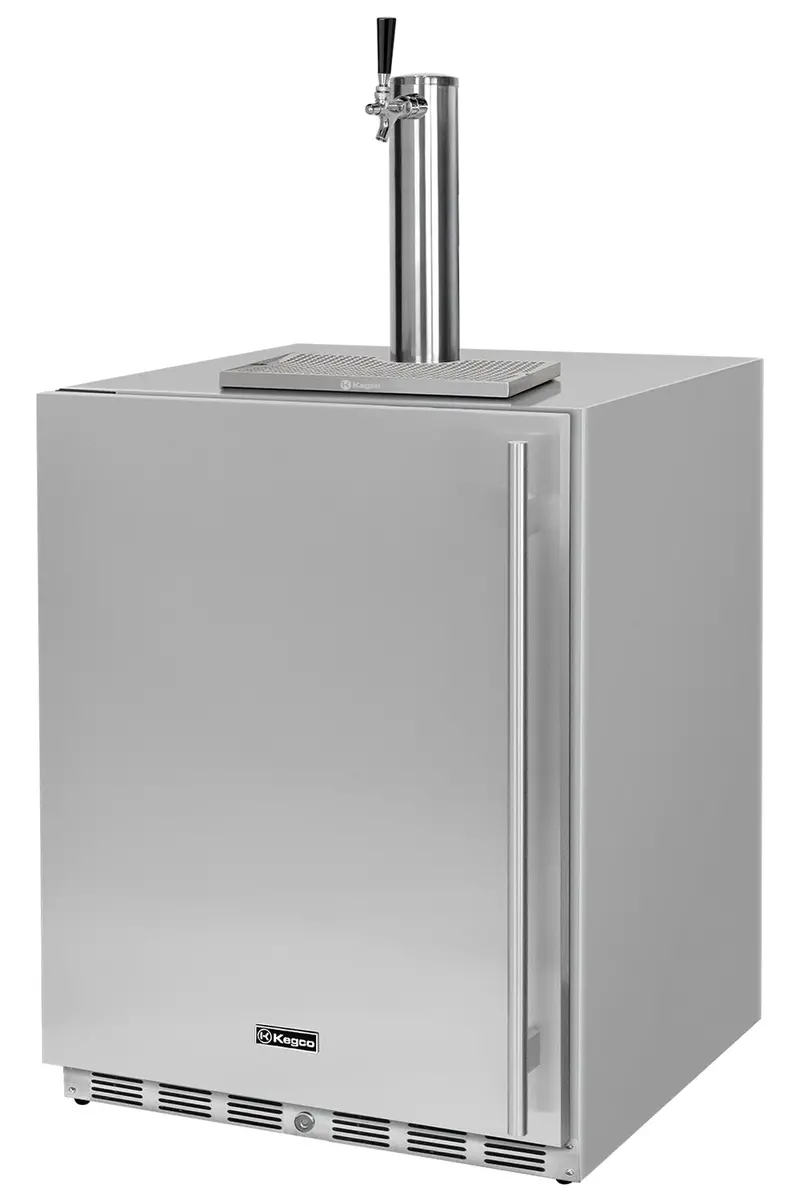 Kegco 2026 24" Outdoor Single-Tap Stainless Steel Right-Hinge Kegerator 1