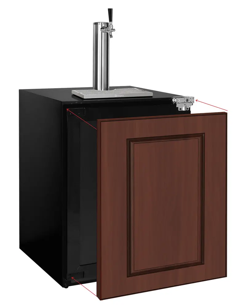 Kegco 2026 24" Panel-Ready Overlay Single-Tap Built-In Right-Hinge Kegerator 1