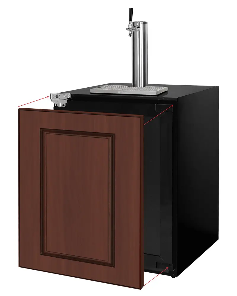 Kegco 2026 Ultimate 24-Inch Panel-Ready Built-In Kegerator With Left-Hinge Door And X-Clusive Kit 1