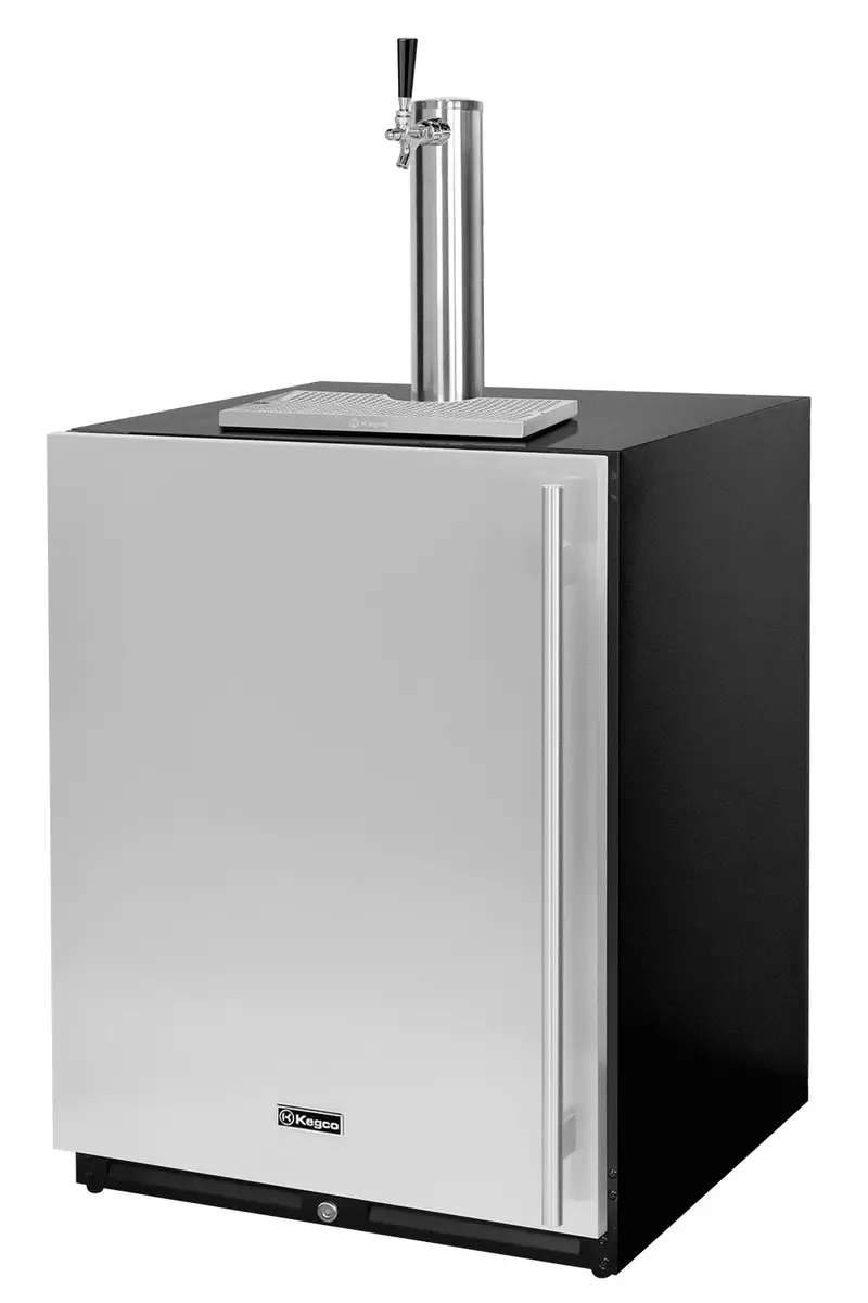 Kegco 2026 Ultimate 24-Inch Stainless Steel Built-In Kegerator With Left-Hinge Door And X-Clusive Kit 1