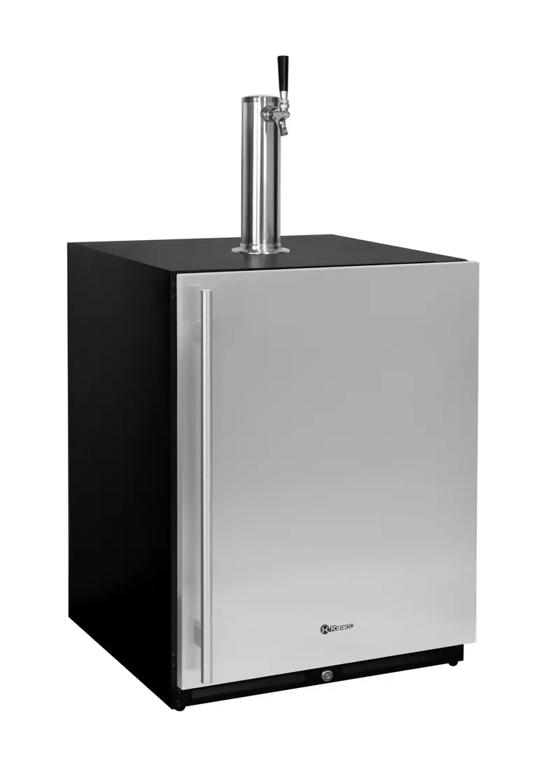 Kegco 24" Ada-Compliant Single-Tap Stainless Steel Built-In Right-Hinge Kegerator 1