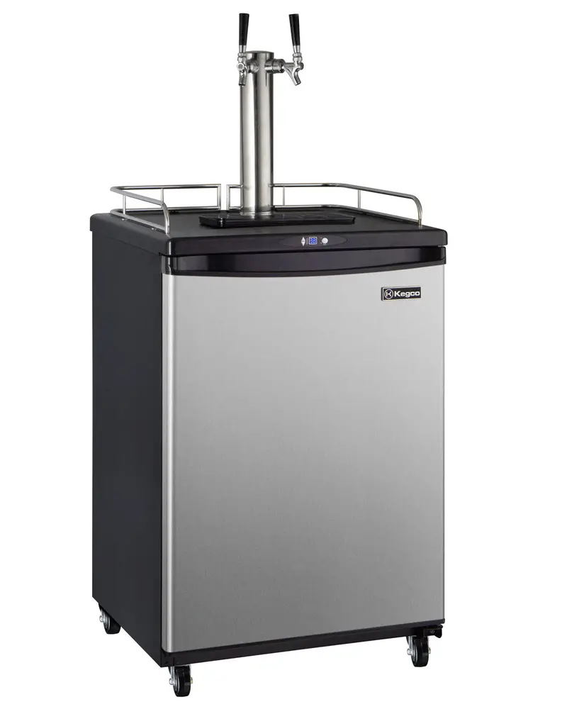 Kegco 24" Cold Brew Kegerator – Dual-Tap Stainless Commercial & Residential Unit 1